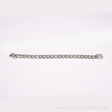 sterling silver 10mm width curb cuban link bracelets